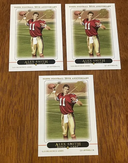 (3) Alex Smith 49Ers 2005 Topps Rookie Card #435 Lot