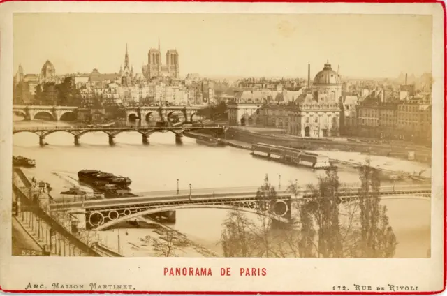 Maison Martinet, France, Panorama de Paris, ca. 1880, vintage albumen print Vint
