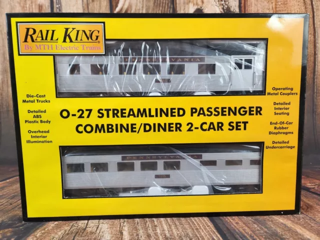 MTH Rail King Pennsylvania Combine/Diner Set Item No 30-6073 L/N