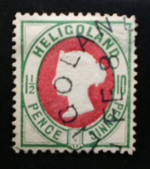 Helgoland, Mi.-Nr.: 14 , gestempelt  mit Falz Heligoland 1881 BPP Signatur
