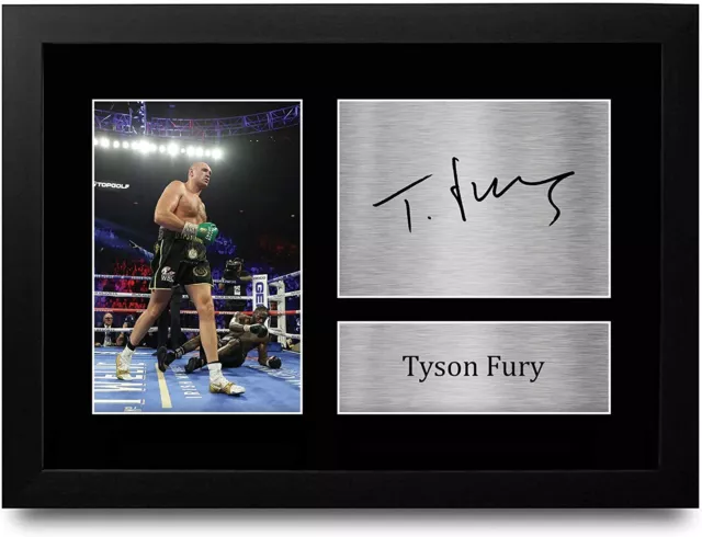 Tyson Fury Signed A4 Framed Printed Autograph Poster Print Boxing Gift