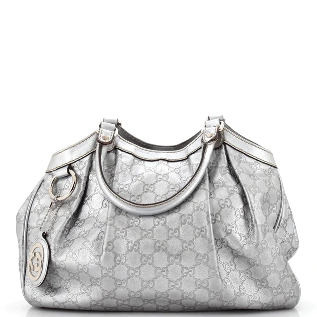 Gucci Sukey Tote Guccissima Leather Medium Silver Gucci Sukey Tote Guccissima Leather Medium Silver