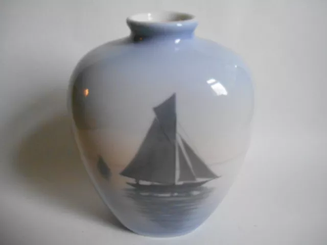 ROYAL COPENHAGEN Vase Segelschiff /Möwen B579 / 134D 1.Wahl mittlere Größe 3