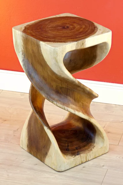 Holz Beistelltisch 50 cm Tisch Massiv Hocker Säule Nachttisch Wohnzimmertisch