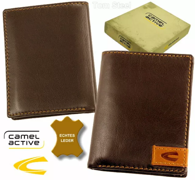 Camel Active Herren-Geldbörse Portemonnaie Geldbeutel Börse Geldtasche Leder Neu