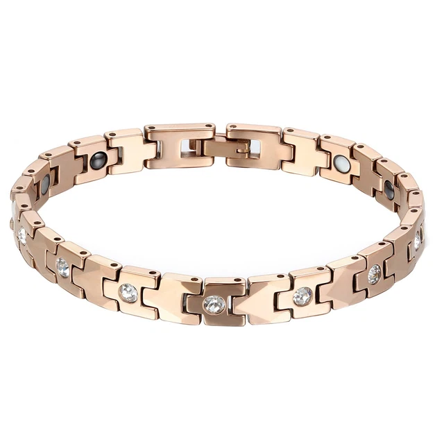 7mm Women's Tungsten Carbide Link Magnetic Therapy Bracelet Health Energy Bangle 7mm Women's Tungsten Carbide Link Magnetic Therapy Bracelet Health Energy Bangle