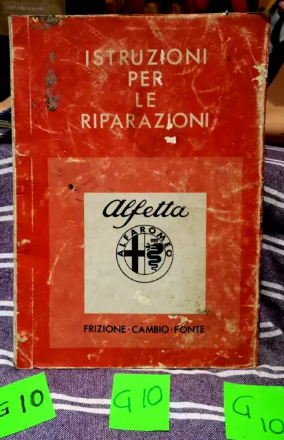 Alfa Romeo -  Alfetta  istruzioni per le riparazioni frizione cambio Ponte 1972