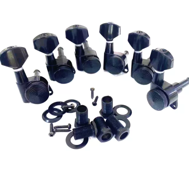 6R Black Guitar Locking Tuners JN-07 SP Lock