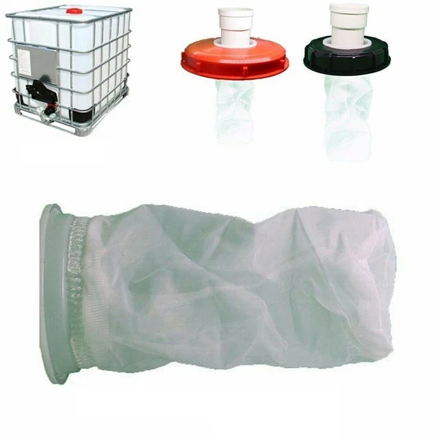 SCHYIDA Lot 2 Filtres IBC Nylon 200 μm – Filtre Réservoir Eau Pluie Lavable – Raccord Couvercle 105 Mm