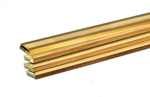 Precision Metals 9736 Brass Strip, 0.090" Thickness x 1/4" Width x 36"