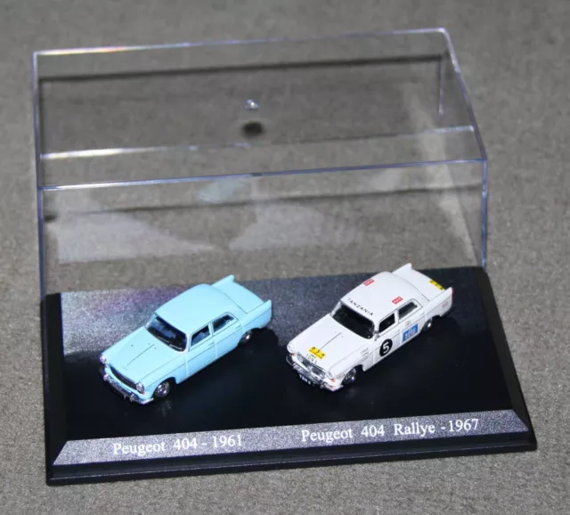Duo de miniatures 1:87 Peugeot 404 1961/1967 Universal Hobbies/Atlas
