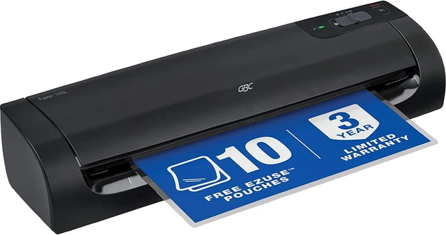 GBC Thermal Laminator Machine, Fusion 1000L, 12 Inch, 4 Min Warm-Up, 3 Mil, with