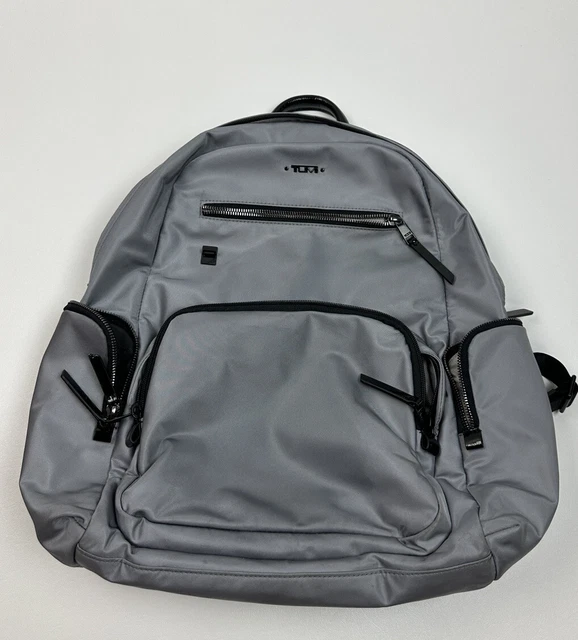 #376 TUMI Voyageur 196300 Carson Backpack  RETAIL $ 395 silver