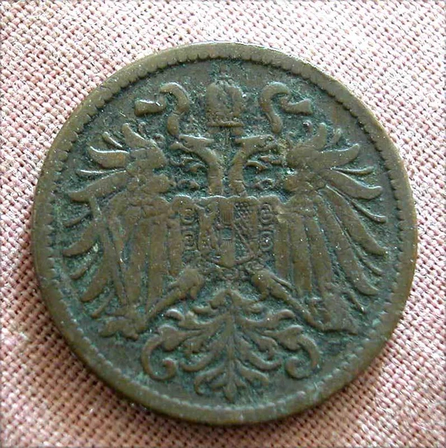 Austria - Bronze 2 Heller 1911 -Km # 2801 V.f