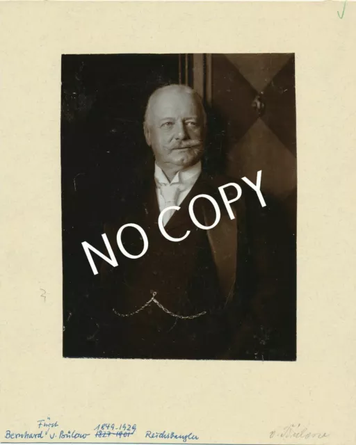 XL Foto Porträt Fürst Bernhard von Bülow G1.46