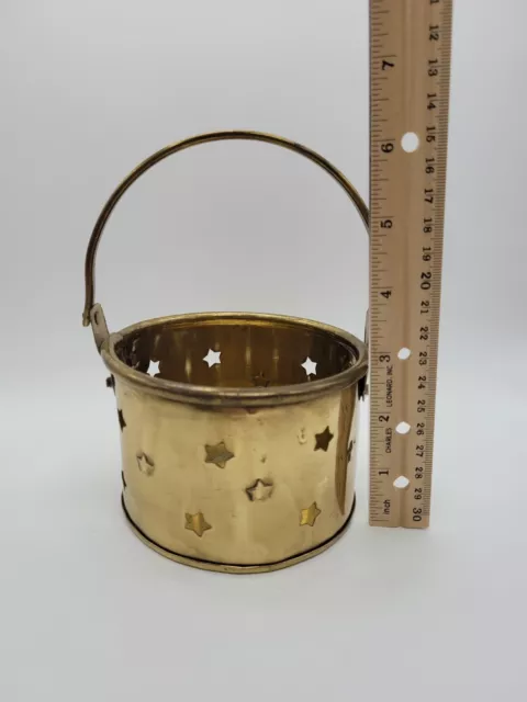 Brass Basket With Star Cut-Outs & Embossed Stars (A2) 2