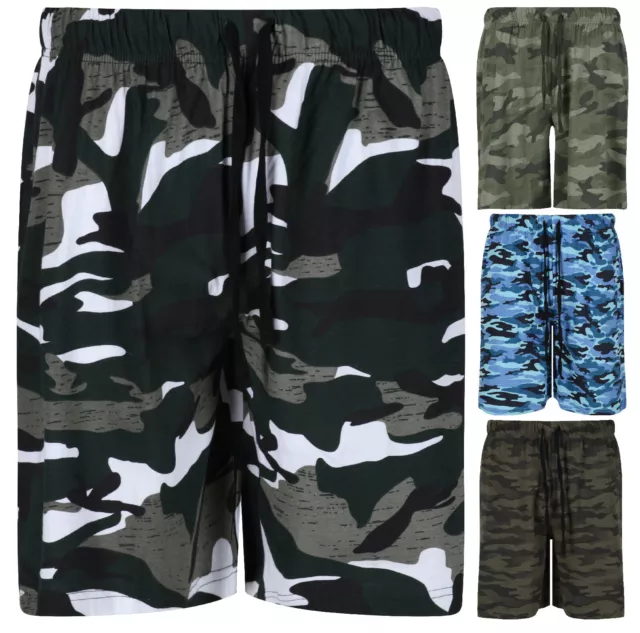 Mens Camouflage Lounge Shorts Ex Uk Store Cotton Pyjama Pj Night Wear M-Xxl New