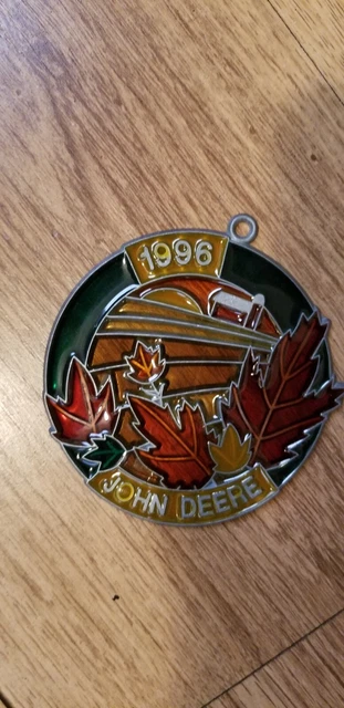 John Deere 1996 Stained Glass Suncatcher Ornament