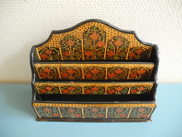 ANCIEN PORTE LETTRE RANGE COURRIER CARTON BOUILLI EPOQUE NAPOLEON III