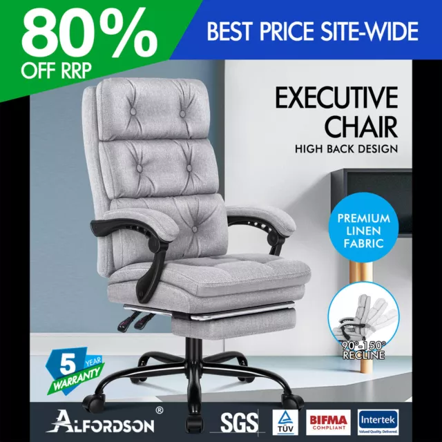 Alfordson mesh office chair gaming executive fabric seat racing footrest recline deals
