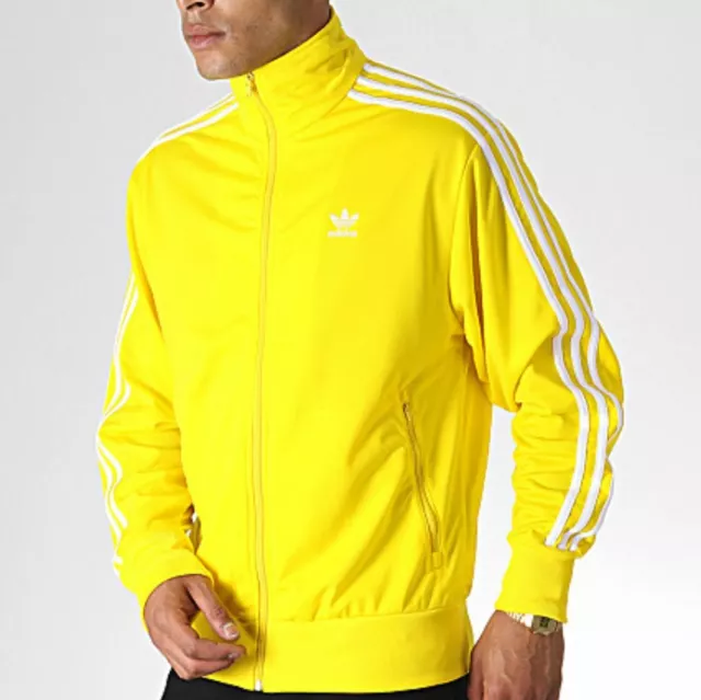 ¡Raro! Nueva Chaqueta De Pista Para Hombre Adidas Originales Firebird ~Talla Grande Ed6073 Amarilla