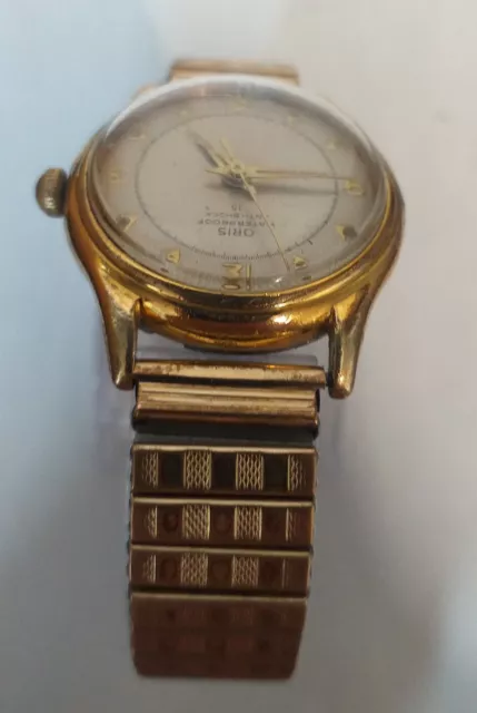 Vintage Oris Gents Manual Watch Circa 1950s  15 Jewels. Very Rare Midi Size 2