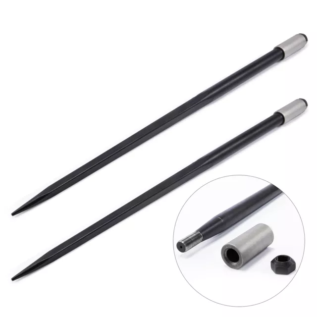 Compact 49in. Hay Bale Spikes with 4500lb Capacity for Truck Tractor More 2 Pcs