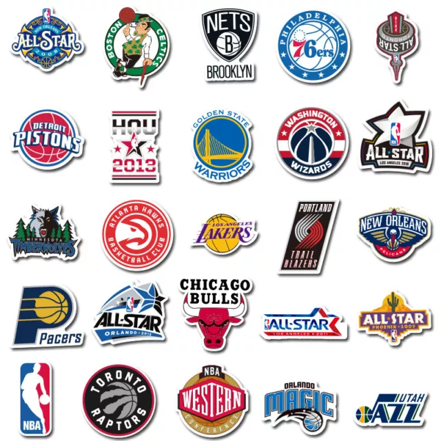 NBA Vinyl Decal VSCO JDM Waterproof Stickers Graffiti Car Phone Warriors Bulls 3