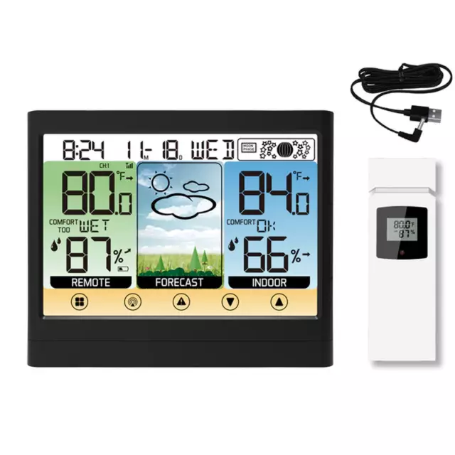 Indoor digital weather station thermometer gauge hygrometer temperature humidity