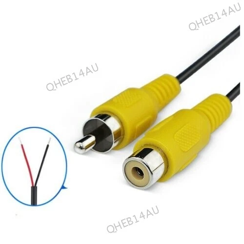 RCA Male/Female Jack Stereo AV Video Plug Adapter Audio Cable Cord 21H