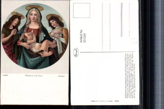 321269,Stengel Co 29951 Künstler Sandro Botticelli Religion Madonna u. Jesuskind