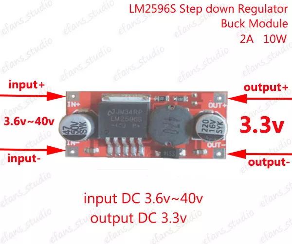 DC-DC 3.6~40V 24V 36V to 3.3V 5V 12V 2A Buck Step-down Voltage Converter Module 2