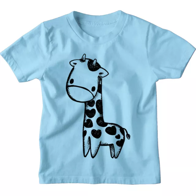 Giraffe Cute Drawing Kids Boys Girls T-Shirt Childrens tshirt
