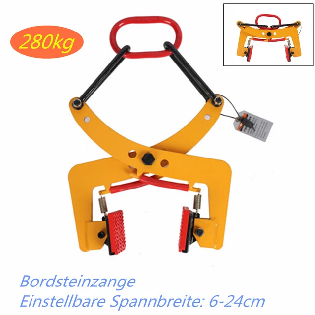 Versetzzange Steinträger Bordsteinzange Hebezange Bordsteinträger Heber 280kg