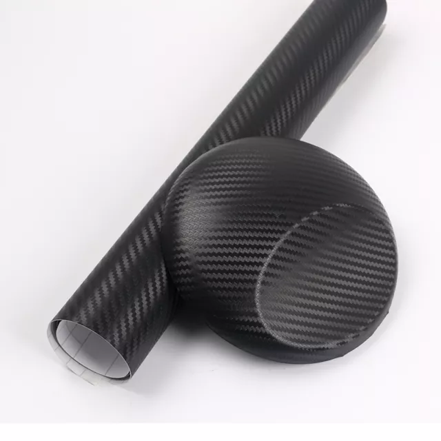 New HD 3D Carbon Fibre Vinyl Wrap (Air/Bubble Free) Black Multi sizes