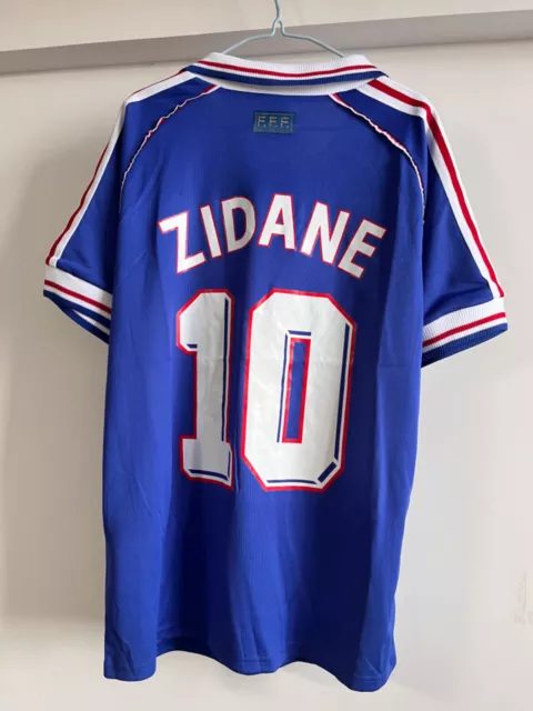 1998 World Cup Camiseta Francia ZIDANE 10# Vintage Trikot blau