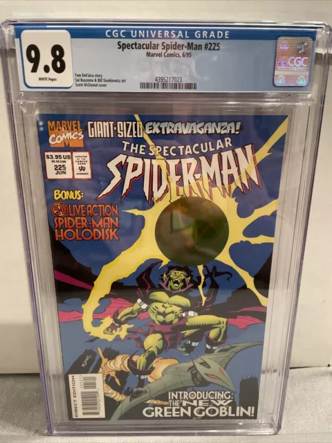 Spectacular Spiderman #225 Cgc 9.8 Holodisc Cover 1995