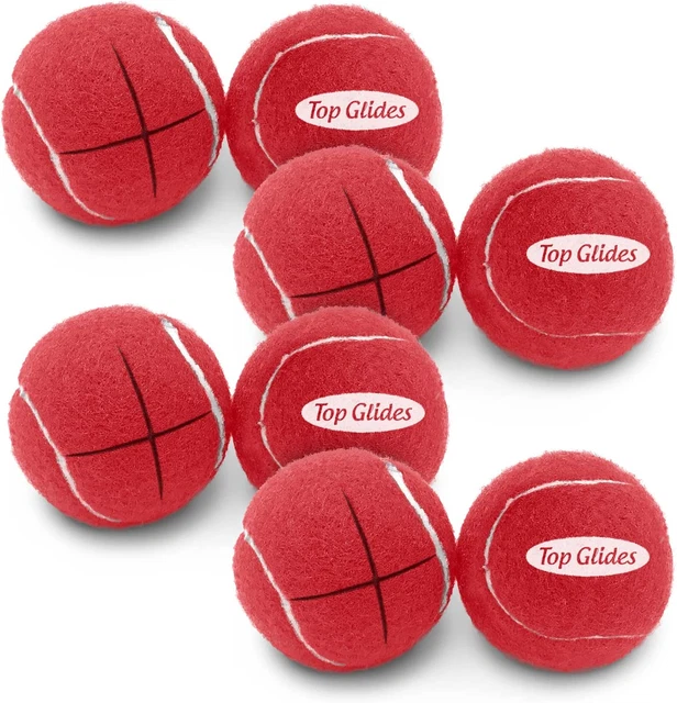Deslizadores de pelota de tenis Walker precortados - rojos - 4 pares