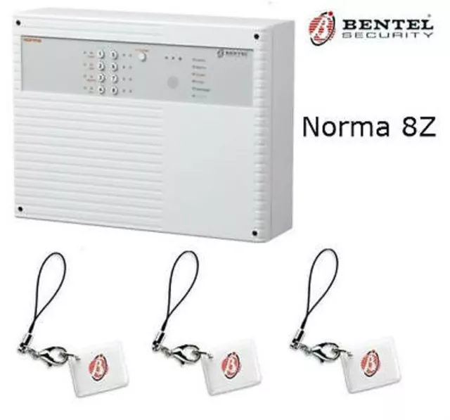 Allarme Antifurto Centrale Bentel Norma 8 Z 8 Zone Con Chiave Elettroni Norma 8Z