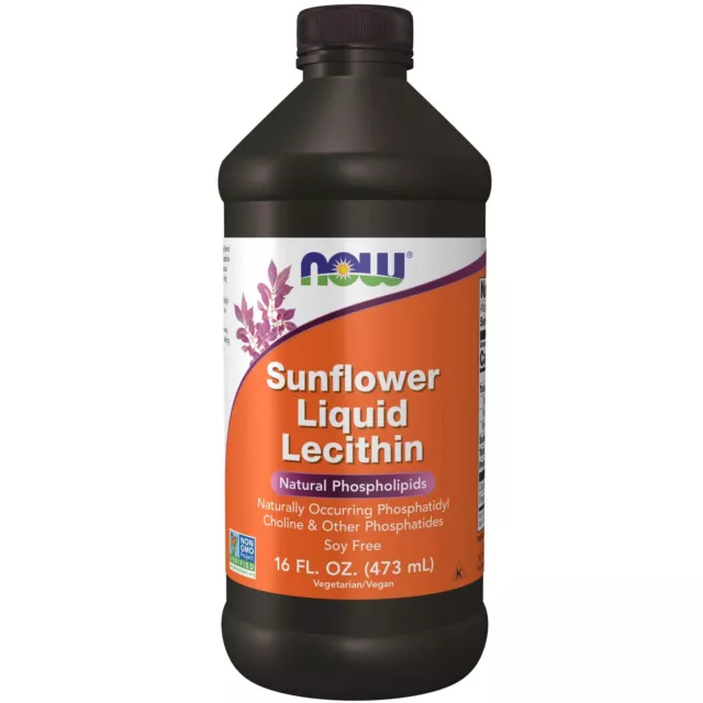 NOW Foods Sunflower Lecithin Liquid 16oz, Cellular and Nervous System Support