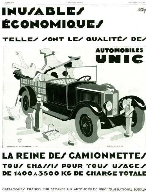 Publicité ancienne camion Unic Fiat 1970 issue de magazine