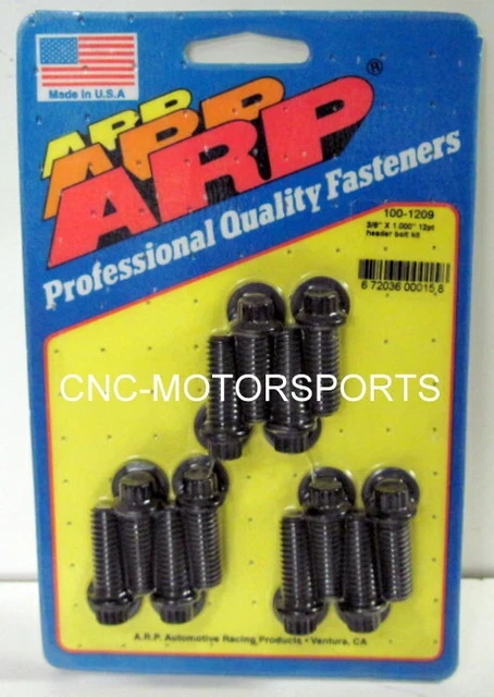 ARP Header Bolts 100-1209 3/8 Universal Bolt kit BLACK OXIDE 12 POINT HEAD