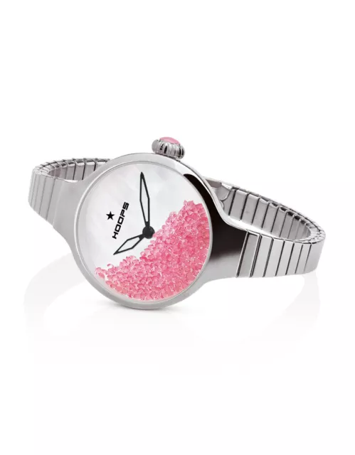 Orologio Donna HOOPS NOUVEAU CHERIE 2612L-S06 Elastico Acciaio Rosa