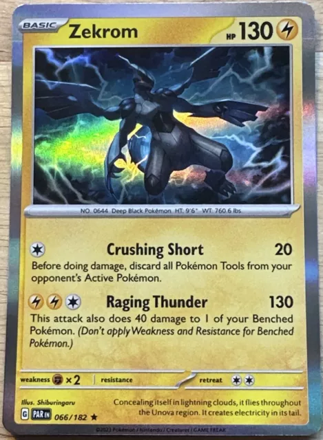 Pokemon TCG - Paradox Rift - Holo - Zekrom - 066/182 - Rare