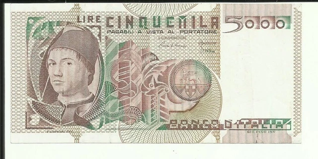 Italian Banknotes-Republic-5,000 Lire-