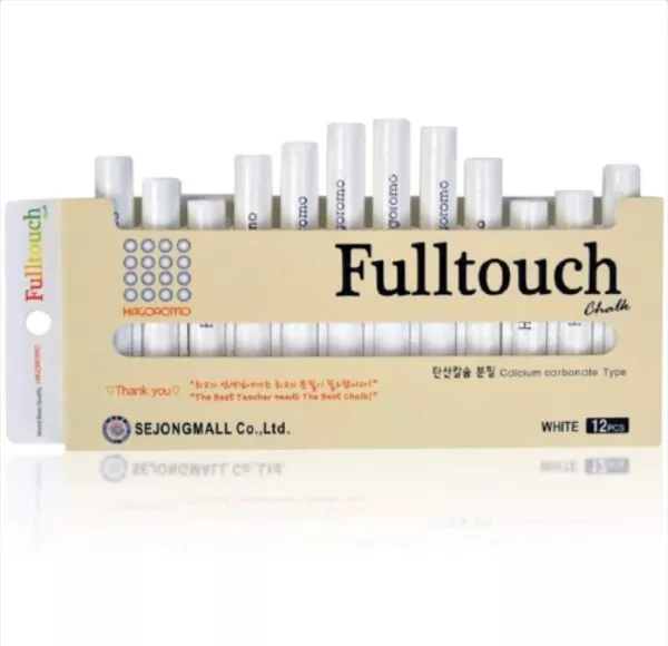 HAGOROMO Fulltouch Color Chalk 1 Box [12 Pcs / White]