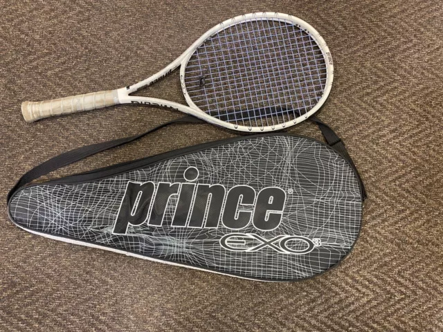 Prince EXO 3 Tennis Racquet  White Lite 100 with Bag