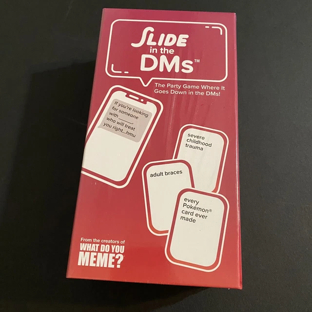 CARD GAME SLIDE in the DMs what do you mean meme 320 players 17+ new