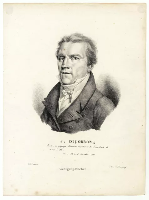 Burggraaff, Porträt des J. Ducorron, Lithographie nach J. J. Eeckhout, um 1830