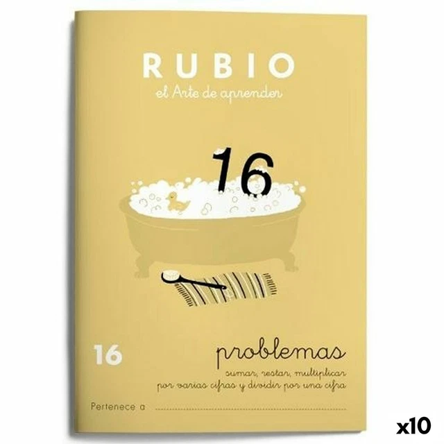 Mathematik-Heft Rubio Nº 16 A5 Spanisch 20 Bettlaken [10 Stück]